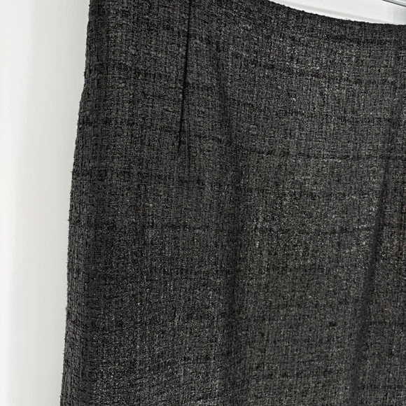 WILLOW Charcoal Grey Metallic Pencil Skirt Exposed Back Zipper Womens Sz 8 - Picture 3 of 9